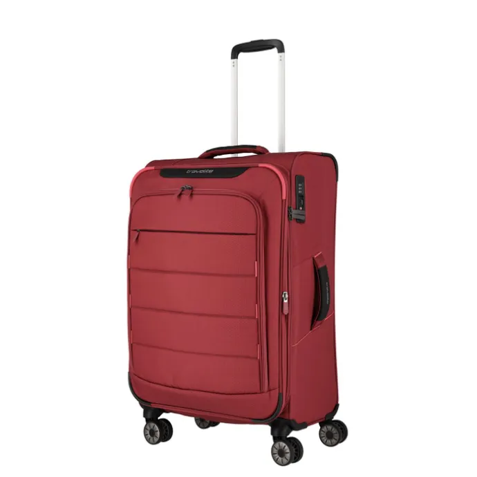 Travelite Skaii 4 Wheel Trolley M Expandable red