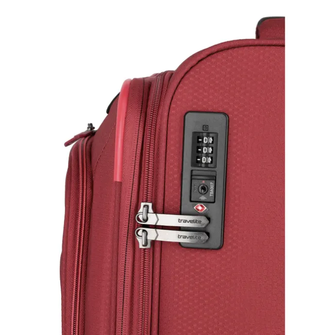 Travelite Skaii 4 Wheel Trolley M Expandable red