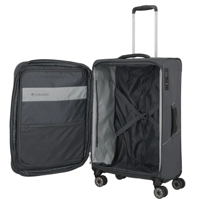 Travelite Skaii 4 Wheel Trolley M Expandable anthracite