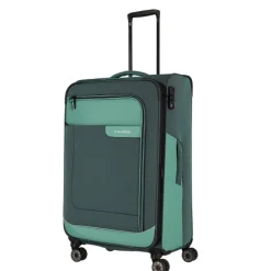 Travelite Viia 4 Wheel Trolley L Expandable green