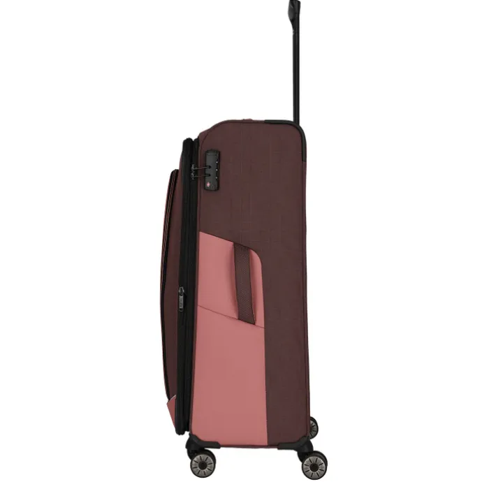 Travelite Viia 4 Wheel Trolley L Expandable rose