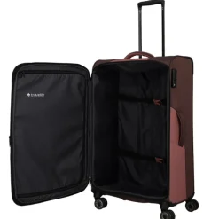 Travelite Viia 4 Wheel Trolley L Expandable rose