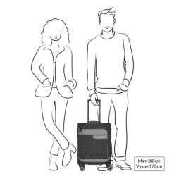 Travelite Viia 4 Wheel Trolley S rose