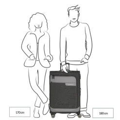 Travelite Viia 4 Wheel Trolley L Expandable anthracite