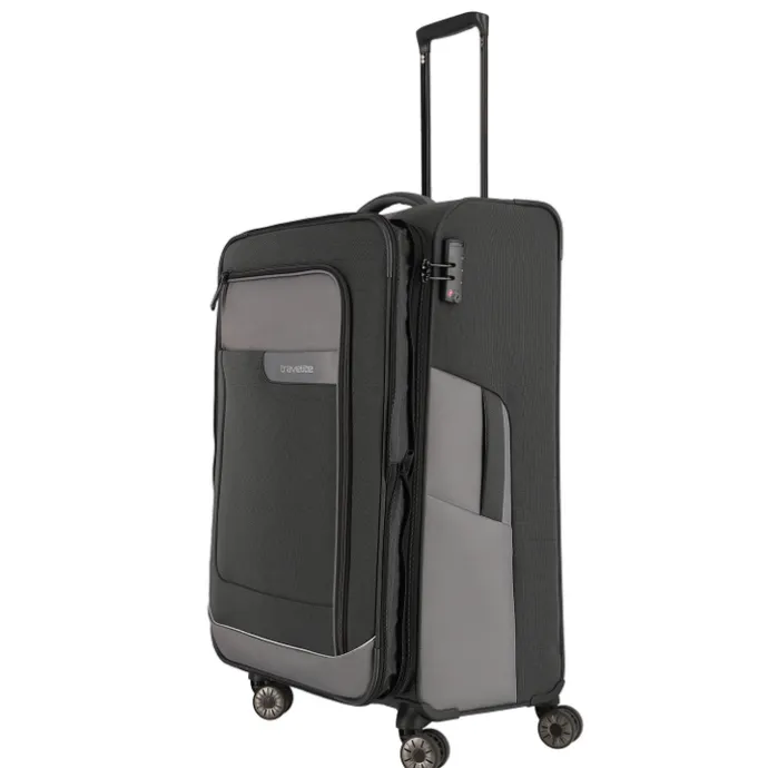 Travelite Viia 4 Wheel Trolley L Expandable anthracite