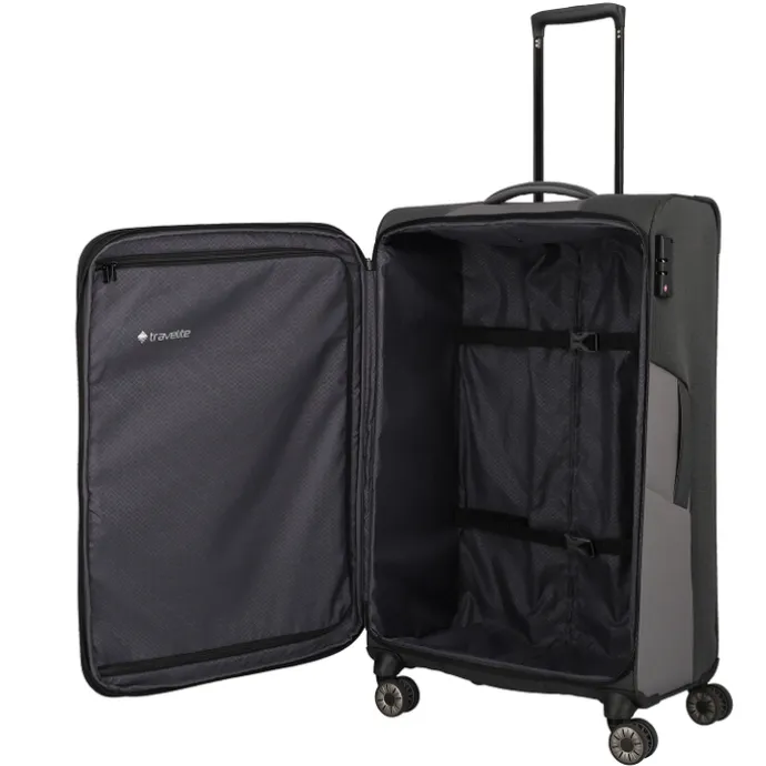 Travelite Viia 4 Wheel Trolley L Expandable anthracite