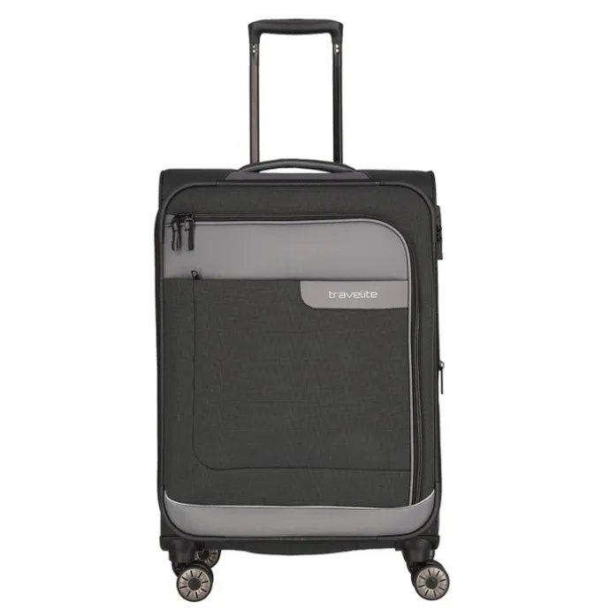 Travelite Viia 4 Wheel Trolley M Expandable anthracite