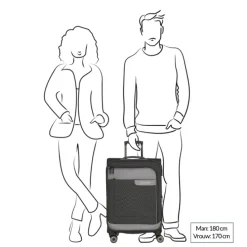 Travelite Viia 4 Wheel Trolley M Expandable anthracite