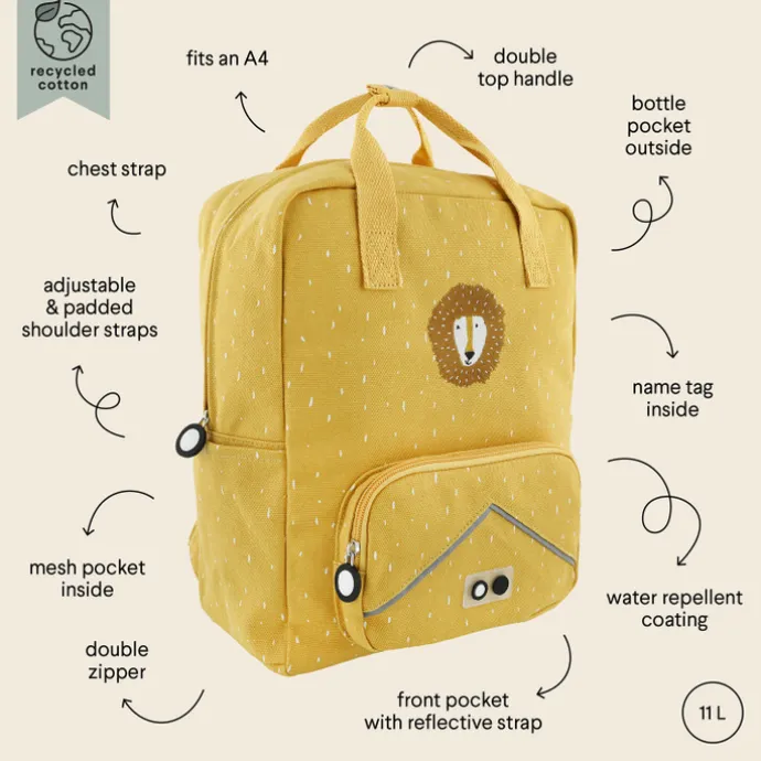 Trixie Mr. Lion Large Backpack Yellow