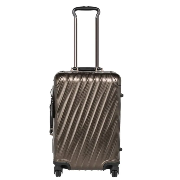 TUMI 19 Degree Aluminum International Carry-On textured gunmetal