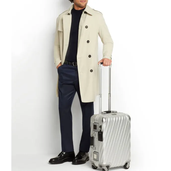 TUMI 19 Degree Aluminum International Carry-On textured gunmetal