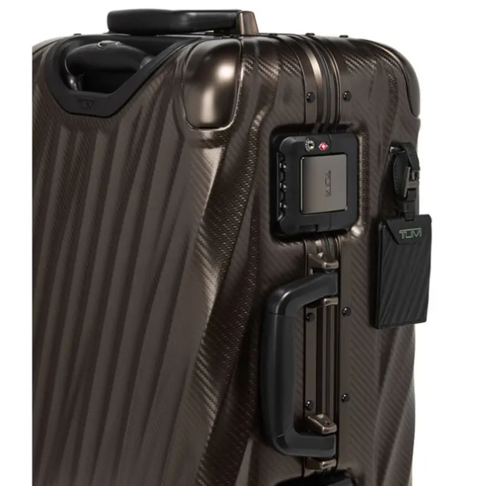 TUMI 19 Degree Aluminum International Carry-On textured gunmetal