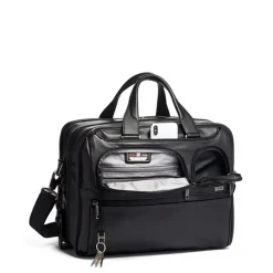 TUMI Alpha Expandable Organizer Laptop Brief Leather black