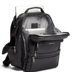 TUMI Alpha Leather Brief Pack Backpack black