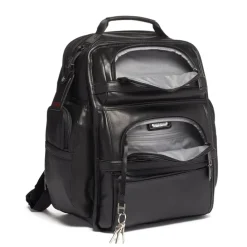 TUMI Alpha Leather Brief Pack Backpack black