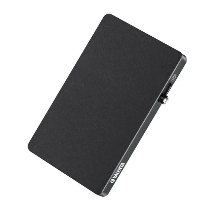 Valenta Card Wallet Leather MagSafe Luxe graphite grey