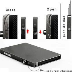 Valenta Card Wallet Leather MagSafe Luxe graphite grey