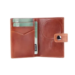 Valenta Card Wallet Leather MagSafe Luxe cognac