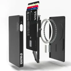 Valenta Cardprotector Aluminium Magsafe with Money Clip black