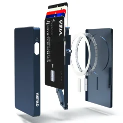 Valenta Cardprotector Aluminium Magsafe blue titanium