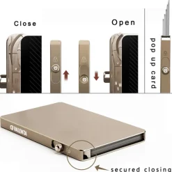 Valenta Cardprotector Aluminium Magsafe natural titanium
