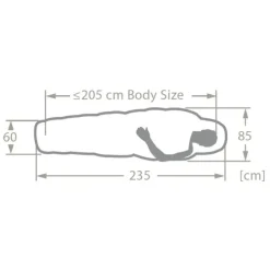 Vaude Sioux Sleepingbag 400 XL II SYN Zip Left baltic sea