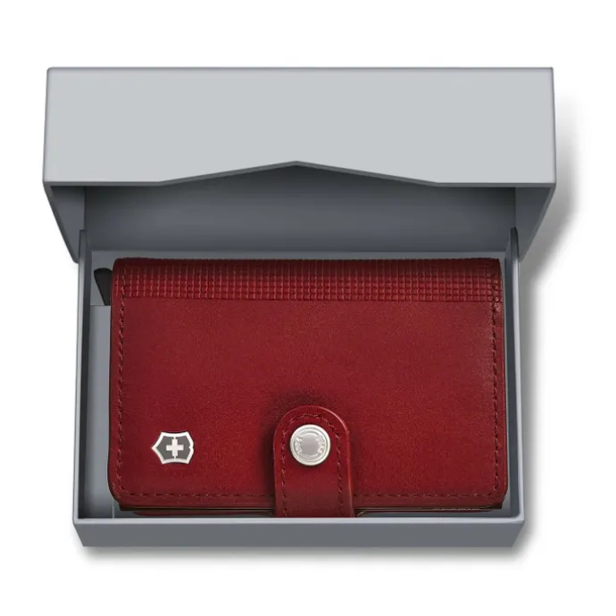 Victorinox Altius Secrid Leather Card Wallet victorinox red