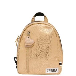 Zebra Trends Girls Rugzak S gold metallic leo