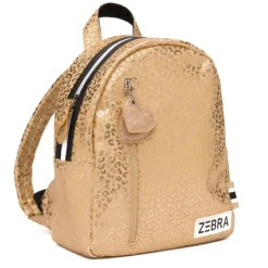 Zebra Trends Girls Rugzak S gold metallic leo