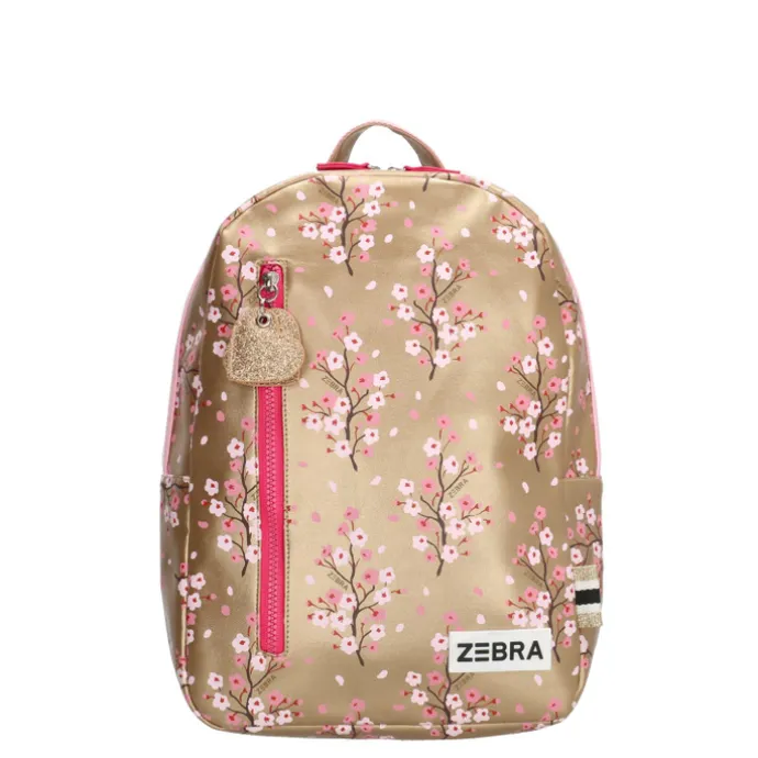 Zebra Trends Girls Rugzak Flower goud