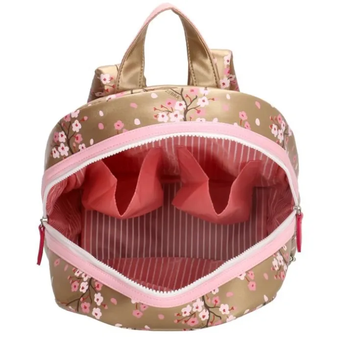 Zebra Trends Girls Rugzak Flower goud