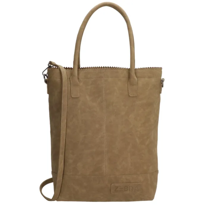 Zebra Trends Kartel Met Rits Shopper olijfgroen