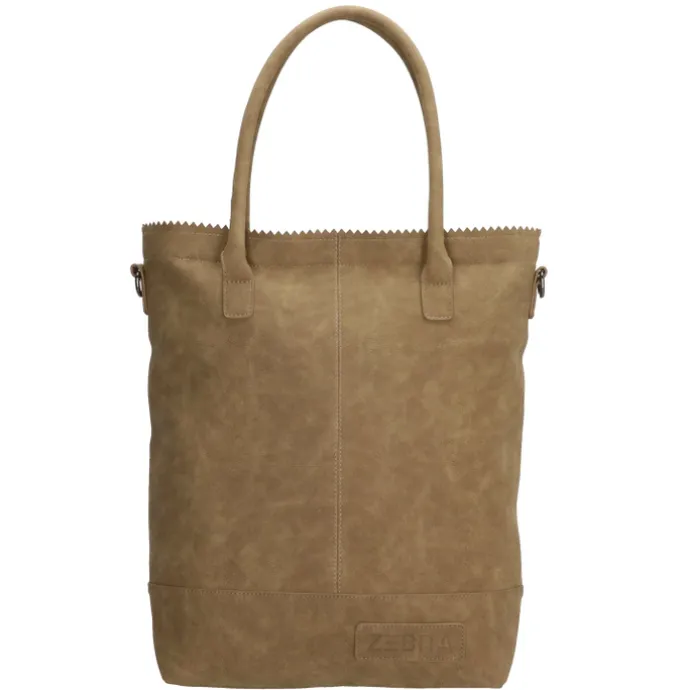 Zebra Trends Kartel Met Rits Shopper olijfgroen